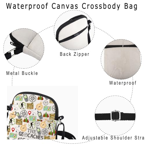 Geocache Crossbody Bag Geocache Lover Geocaching Gift Geocacher Gift Treasure Hunter Wallet Bag2