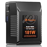Powerextra V Mount Battery V Lock Battery 181Wh 14.4V 12.6Ah with D-Tap USB-A Type-C Ports for Broadcast Video Camcorder Compatible with Sony HDCAM, XDCAM, Digital Cinema Cameras