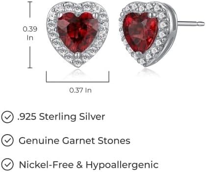 Sterling Silver Created White Sapphire Halo Heart Stud Earrings - Image 4