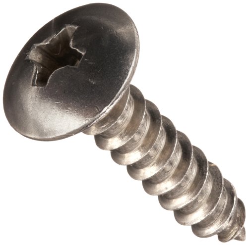 Vis tôle inox 18-8 pour éviter la rouille, tête bombée cruciforme #8-15 fixation tôle