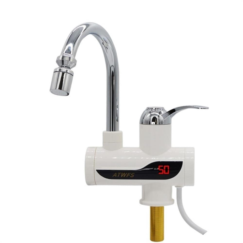 Zghnashun One Color Electric Tap Tankless Instant Water Heater Electric Hot Faucet 3000W Heating Kitchen Tap With Temperature Display