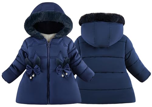 Maeau - Doudoune à Capuche Enfant Fille Parka Manteau Chaud Hiver Veste en Coton Matelassée...