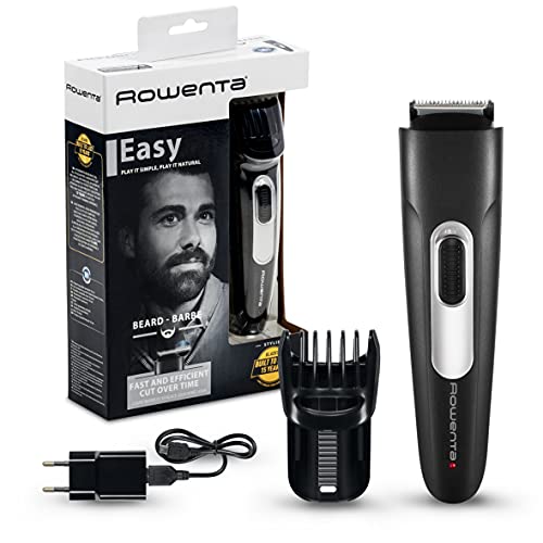Rowenta Stylis Easy Tondeuse barbe Rechargeable Lames auto-affûtées en inox Réglage précision 1 mm TN2801F4