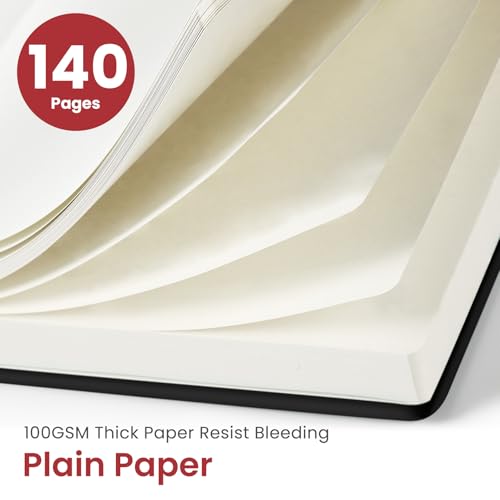 Image of Taja Blank Spiral Notebook for Work, 5.7 inchx7.9 inch Spiral Plain Sketch Notebook