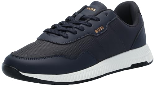 Image of BOSS Men's Leather Mix Low Top Sneaker