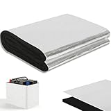 Batterie-Isolationsset 18x100cm - 3mm Dicke Batterie-Hitzeschild, Hitzebeständig, kältebeständig, flammhemmend, isolierend, für Auto, LKW, Wohnmobil (1)