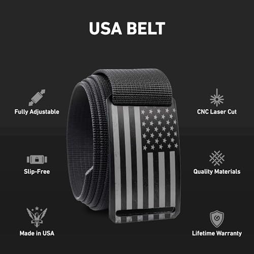 GRIP6 USA Ninja: Durable Belts for Men & Women, Versatile Nylon Tactical Belt for Work, Golf, Casual & Outdoor Use2