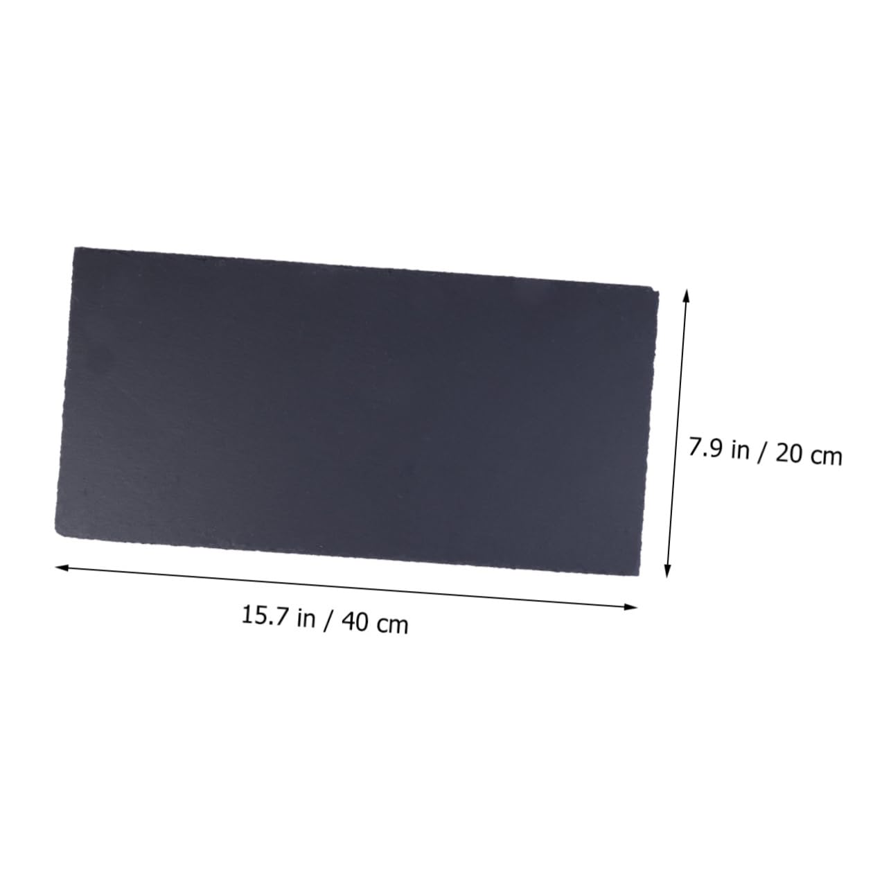 Plato Rectangular de Pizarra Natural 40x20cm para Comida | Bandeja para Tartas y Fruta, Diseño Llamativo, Adecuado para Sushi, Queso, Pizza y Barbacoa