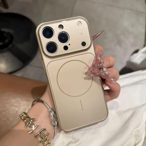 Coque iPhone 14 Pro Max Or du désert en verre mat premium