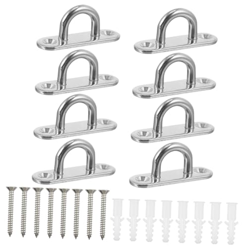 Alipis 8pcs Stainless Steel Ceiling Hooks Heavy-Duty Staple Hooks for Home Hammocks and Easy Installation Ergonomic Design and Strong Carrying Capacity