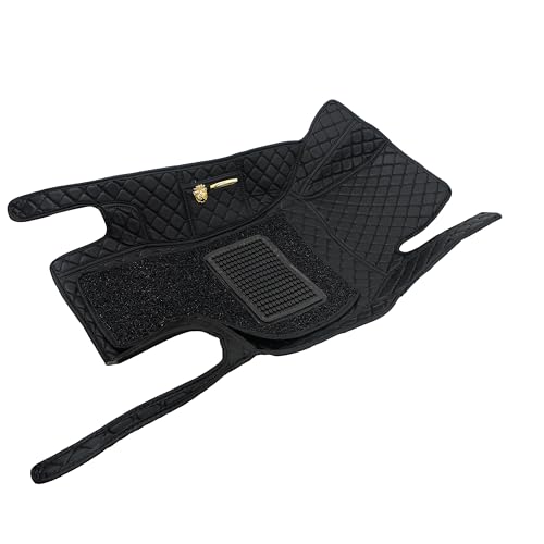 Image of NCEHEAL Premium 7D Floor Mat for Carnival (2020-23) Custom Fitted, Luxury Foot Mats Compatible with Kia Carnival (2020-23), Set of 4 Pcs, Washable, Classic Black with Black Thread