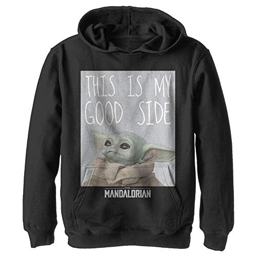 Sweat à capuche enfant Star Wars Mandalorian noir taille M