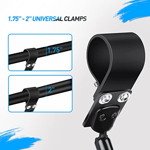 Image of Frokom UTV Rear View Mirror, RZR center rear view mirror for 1.75 inch-2 inch Roll Bar Cage fits Polaris RZR 1000 XP Turbo PRO XP R Talon pioneer 1000 YXZ 1000 Teryx Kawasaki Mule,Convex&Adjustable