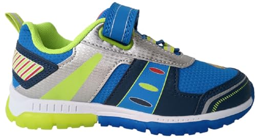 Disney Boy's Toy Story Woody Buzz Lightyear Light Up Sneakers (Navy/Lime, Numeric_7)3