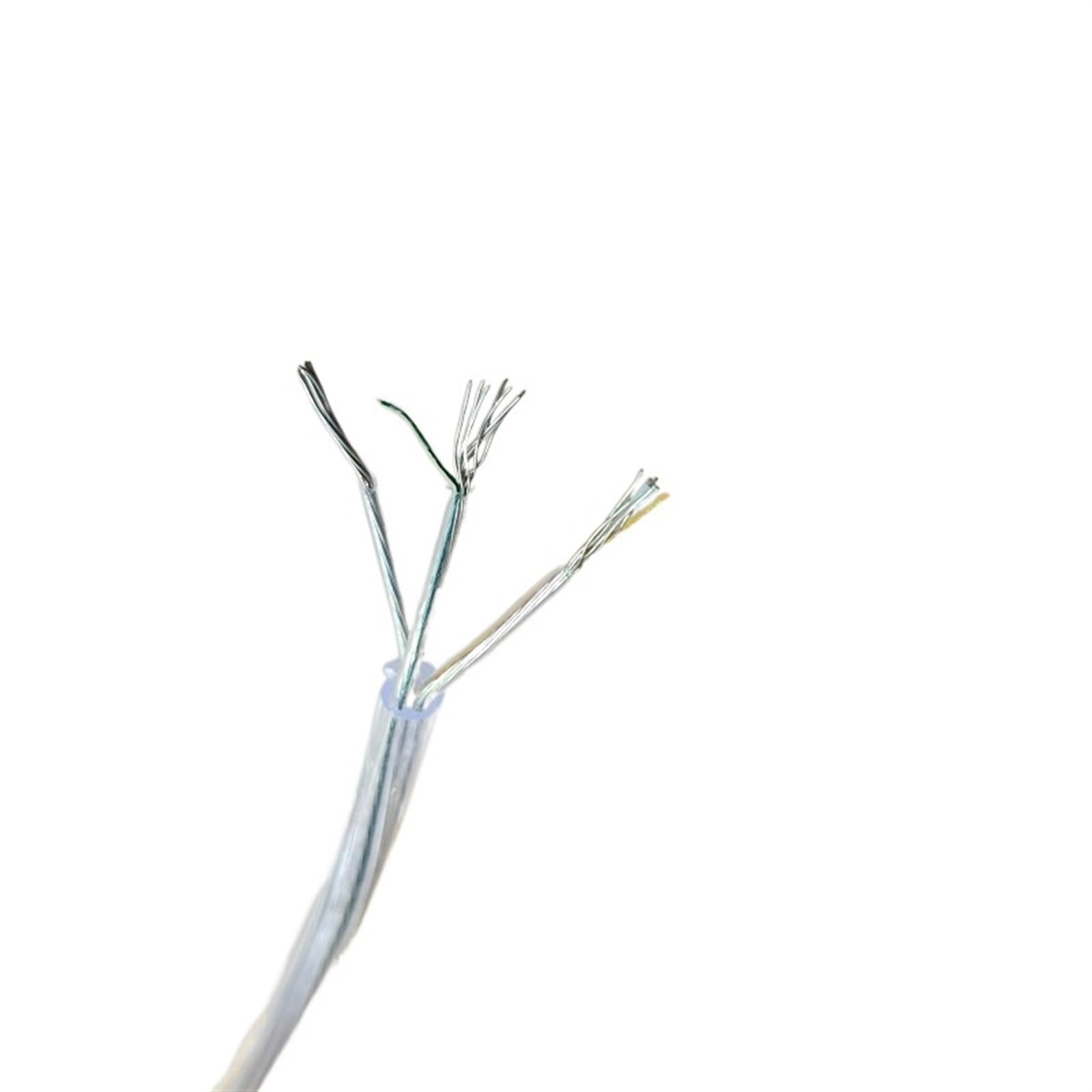 Kabel flexibel Transparentes Lampen-Netzkabel, Außendurchmesser 3,0 mm, 3 x 0,14 mm/3 x 26 AWG, Elektrokabel for Beleuchtungslampen, elektrischer Draht for Hängeleuchte, Kronleuchter Verlängerungsstec