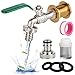 Kugelauslaufhahn 1/2 Zoll Kugel-Auslaufventil Messing Wasserhahn Regentonne Universal Frostsicher Garten Wasserhahn mit Schlauchverschraubung+Filtersieb,Regenwassertank IBC Tank Zubehör (Grün)