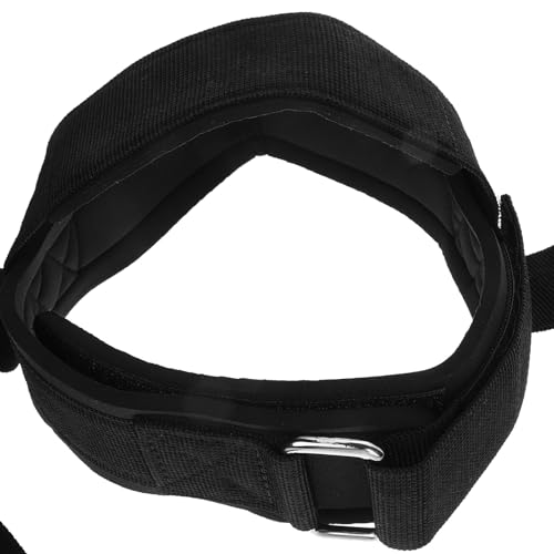 Harnais de cou musculation noir lesté et réglable pour entraîneur portable - 3