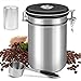 Shayson Barattolo caffè Ermetico, Contenitore in Acciaio Inox-Barattolo caffè Coffee Vault per Conservare Il caffè Fresco in Chicchi o Macinato 22.8OZ-Cucchiaio Dosatore Incluso