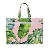 フレッシュバナナの葉プリント 大容量 キャンバストート ファイルバッグ レディース メンズ ドキュメント オフィス 旅行 ショッピング