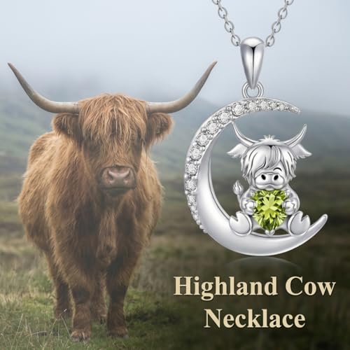Image of PROESS Animal Birthstone Necklace 925 Sterling Silver Otter /Axolotl /Hippo /Elephant /Dachshund /Monkey /Red Panda Pendant Necklace Animal Birthstone Jewelry Gifts for Women
