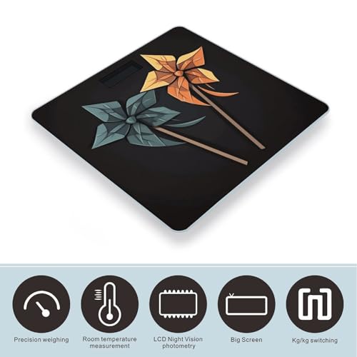 Báscula digital Origami Windmill de vidrio templado miniatura 3