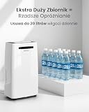 Pro Breeze® Inteligentny Osuszacz Powietrza 20 l/Dzień – Cyfrowy Wyświetlacz Wilgotności, Tryb Nocny, Praca Ciągła, Funkcja Suszenia Prania, Timer 24 h, Idealny przeciw Wilgoci i Kondensacji
