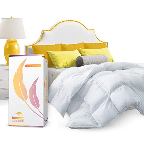 CUCUUN Real Premium Down Comforter King Cali Size | 1200 TC | All-Season