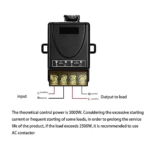 Interrupteur de télécommande de pompe à eau 220V 30A 433MHz - 2