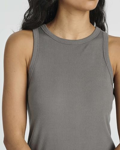 Image of 3 Pack Women's Ribbed Mini Sleeveless Tank High Neck Dresses Casual Dress | Cute Short Knit, Summer Shift Dress Vacation Cruise, Office Work Business Dinner Date, Spring Fall Trendy Everyday Jersey