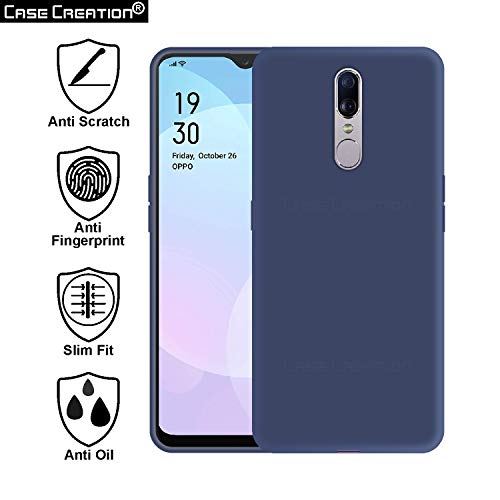Image of Case Creation Luxurious OG Series for Oppo F11 Case Cover,Anti-Dirty Slim Case Frosted Matte Cute Candy TPU Raised Bezel (Splash of Color) Back Cover for OppoF11 -Navy Blue