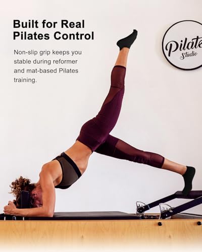 Image of Aoliks Pilates Socks Yoga Socks with Grips for Women, Grip Athletic Socks for Pure Barre Ballet Dance Workout Hospital
