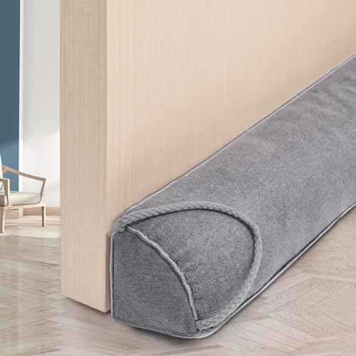 HooTown Zugluftstopper für türen 102cm Schwerer Zugluftstopper tür Zugluftstopper Windstopper Türluftstopper für Schutz Zugstopper Türluftstopper Haustür Kältestopper für Türen & Fenster Grau