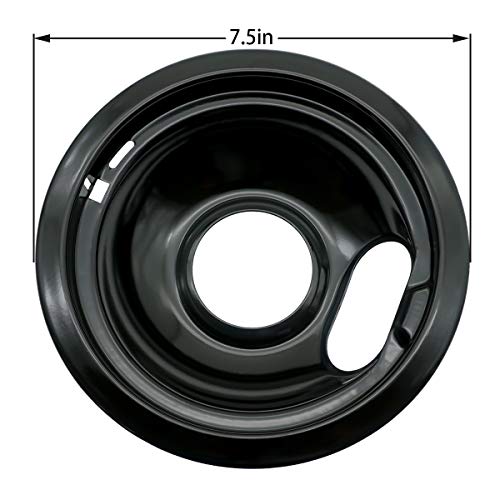 Siwdoy W10288051 Porcelain Drip Pan Bowls Compatible with Whirlpool Amana Crosley Frigi-daire, 2pcs 6\" 93169204b and 2pcs 8\" 93169205b, 4 Pack - Thumbnail 6