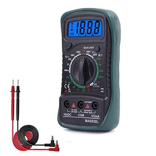 Digital Multimeters, 2000 Counts Electrical Ohmmeter Tester, AC DC Voltage Tester, Amp Tester, Resistance, Battery Tester, with NCV Function and Backlight LCD Display Measure Meter