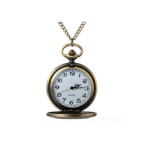 Montre de poche à quartz avec chiffres romains et boîtier rétro chic - 3