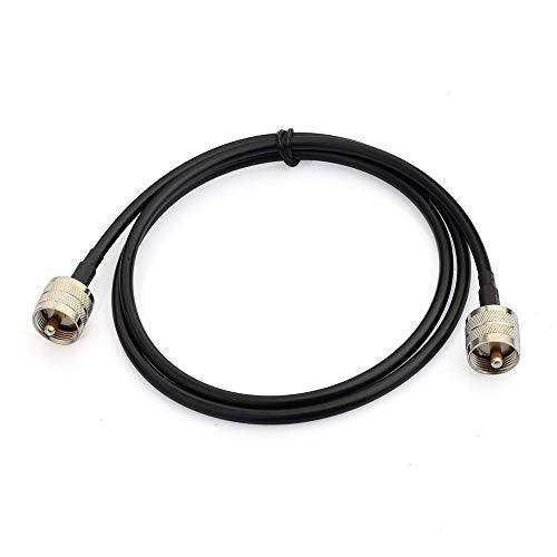 Image of Superbat UHF Male PL-259 to UHF Male PL-259 Low Loss Digital Coax UHF Jumper Cable (3ft RG58) for HAM & CB Radio,Antenna Analyzer,Dummy Load,SWR Meter