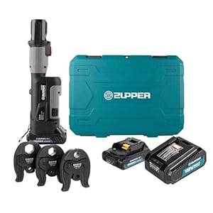 Compact Pro Press Tool kit with 1/2″, 3/4″, 1″ Copper Pro Press Jaws, 2pcs Battery, Fast Charger & Carrying Case