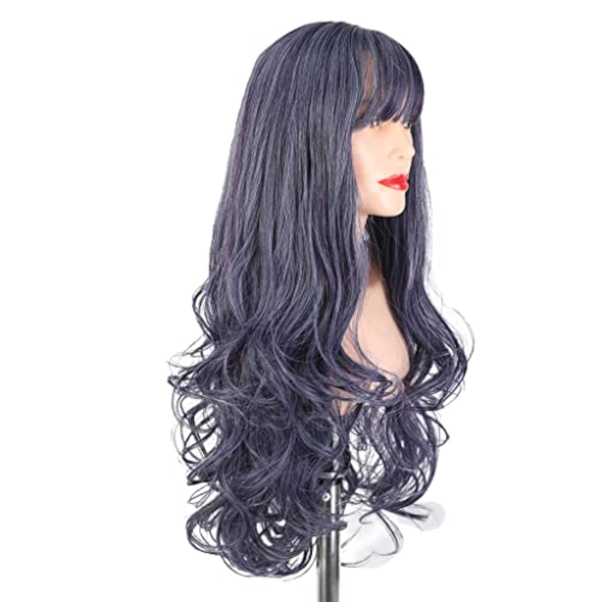 22'' Long Curly Wavy Heat Resistant Synthetic Wig