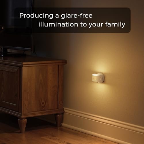 Image of L LOHAS LED Motion Sensor Night Light, Rechargeable Stair Lights Indoor, Portable Warm White Motion Sensor Light Indoor, Battery Operated for Bedrooms, Hallway, Stairway & Bathrooms[2 Pack]