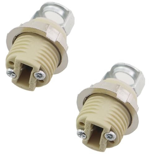 GZWZH 2PCS G9 Ceramic Lamp Base Socket with Height 35mm and Lamp Ring Disassembly Tool 220V Halogen Light Bulb Base Socket