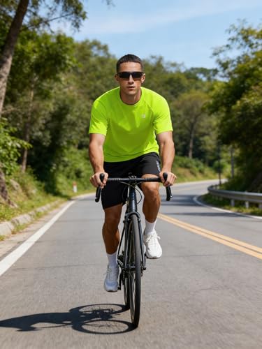Image of PINSPARK Workout Shirts for Men UPF 50+ Quick Dry Athletic Gym Tee Shirts Mens Short Sleeve Running Cooling Swimming T-Shirt