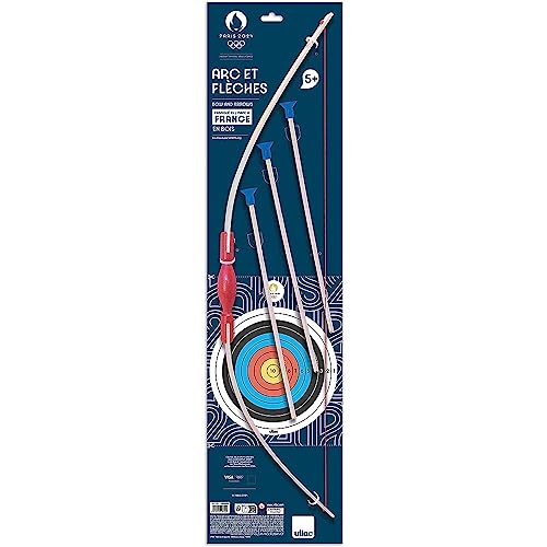 Vilac 240600 Sonderedition für die Olympischen Spiele 2024-Bogen + 3 Pfeile-Offizieller Partner-Kinderspielzeug ab 5 Jahren-Einzigartiges Spielzeug-Made in France, beige