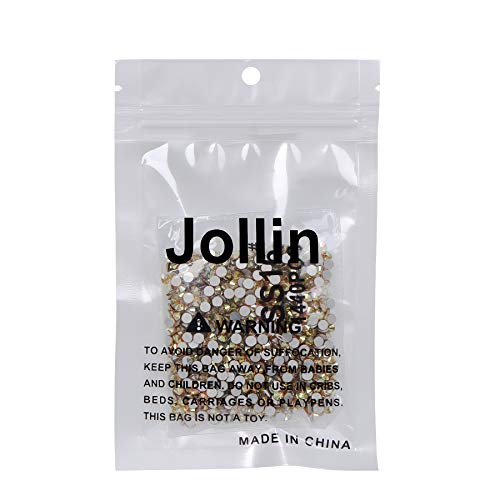 Image of 1440 Pieces Flatback Rhinestones Glue Fix Crystal Glass Diamantes Gems for Crafting Nail Art Crafts Decorations Clothes Shoes 4.0 mm (ss16, Metallic Sunshine)