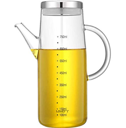 XiaoShenLu Olivenöl-Spender-Flaschen, Glasflaschen für Öl und Essig, für Küche, Kochen, Grillen, Nudeln, Grillen, 750ml Cover