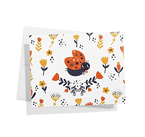 Image of Twigs Paper Little Ladybugs Thank You Cards, 12 Blank Note Cards