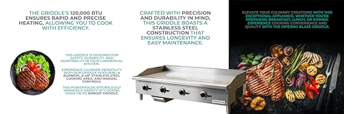 Inferno Blaze Commercial Cooking IB-CTG-48M 48 Inch Wide Countertop Commercial Griddle thumb #1