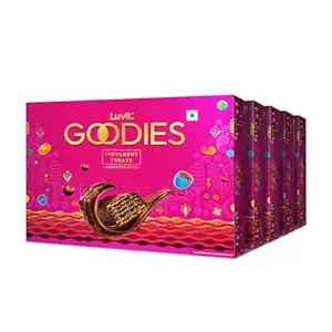 LuvIt. Goodies Chocolates Assorted Gift Pack | Gift for Marriage, Birthday, Anniversary | Gift for Girlfriend, Relatives, Boss & Friends | Chocolate Gift Pack | Pack Of 5-823G Each, 150.6gm