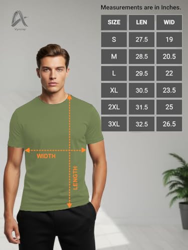 Image of Men's 100% Cotton Crew Neck T-Shirt | Regular Fit | Soft & Breathable | Casual Everyday Wear