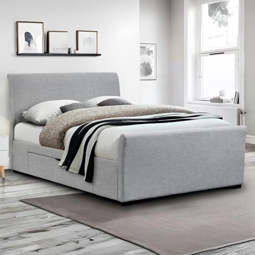 Julian Bowen Capri Bed, Light Grey, King