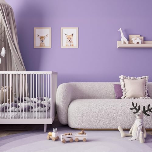 Papier peint violet clair à décoller et à coller pour rénover une chambre - 4
